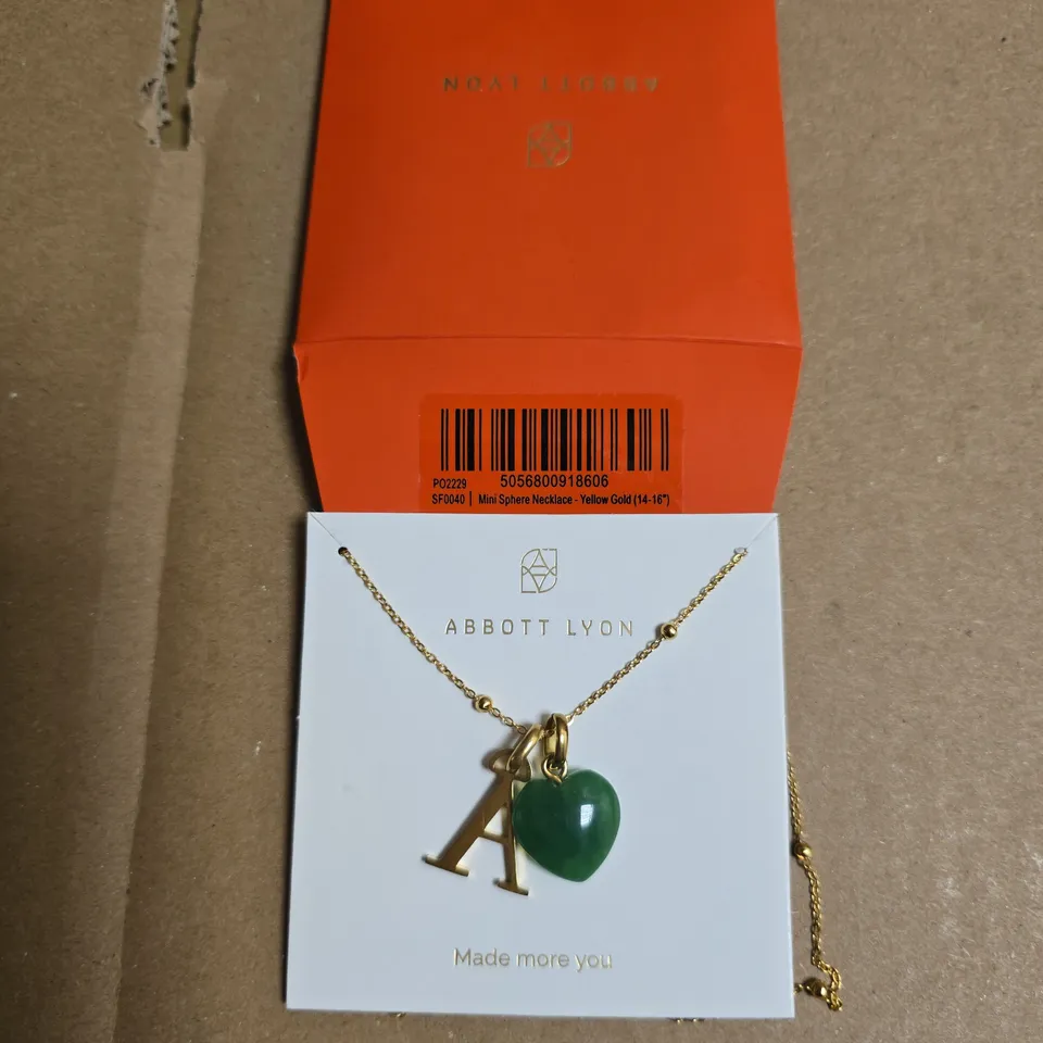 ABBOT LYON MINI SPHERE NECKLACE - YELLOW GOLD 14"-16"