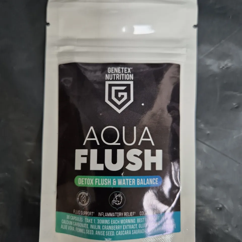 BOX OF APPROXIMATELY 30 PACKS OF CUTS-N-GAINS TABLETS - AQUA FLUSH (30 TABLETS PER PACK)