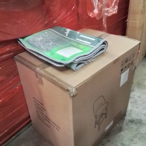PALLET OF ASSORTED HOUSEHOLD GOODS AND PRODUCTS TO INCLUDE;BABY HIGH CHAIR,AREA MAT