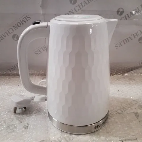 BOXED RUSSELL HOBBS HONEYCOMB WHITE KETTLE 