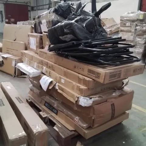 PALLET OF NEO PRODUCTS AND ASSORTED HOUSEHOLD GOODS TO INCLUDE;ELECTRIC CLOTHES HEATER,MIRRORS,SUN LOUNGERS,OFFICE CHAIR