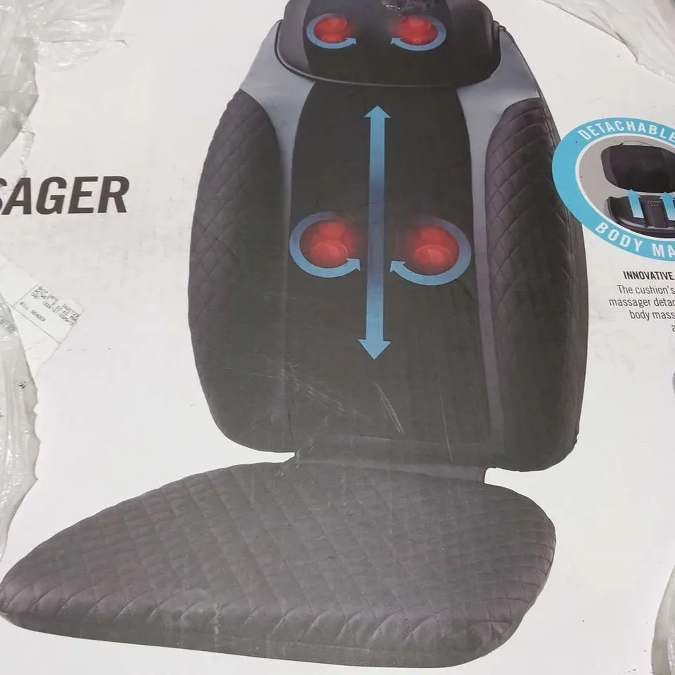 BOXED HOMEDICS 2 IN 1 SHIATSU MASSAGE CUSHION AND CORDLESS BODY MASSAGER
