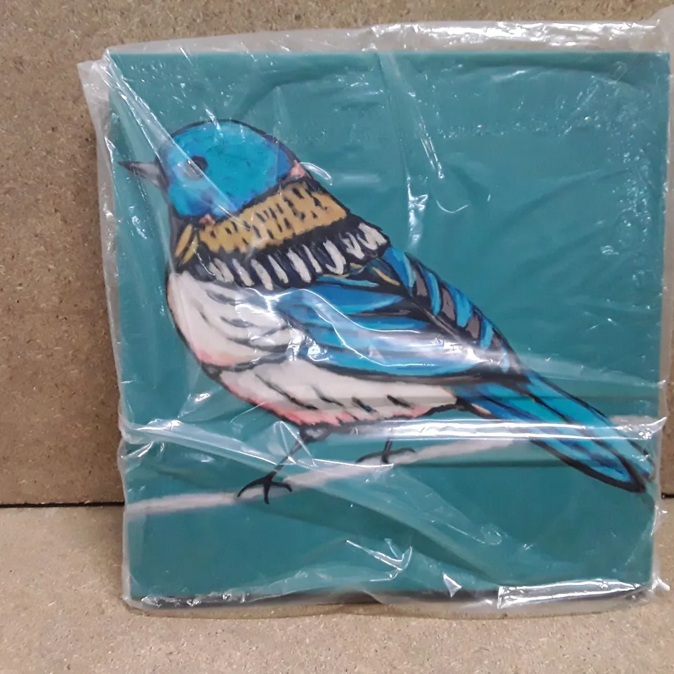 WINGED SKECTH 3 ON TEAL BY CHARIKLIA ZARRIS WRAPPED CANVAS PAINTING 