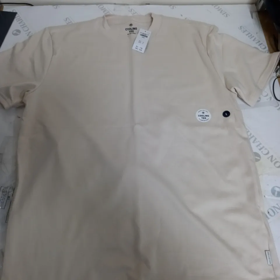 HOLLISTER COOLING TEE IN CREAM - LARGE