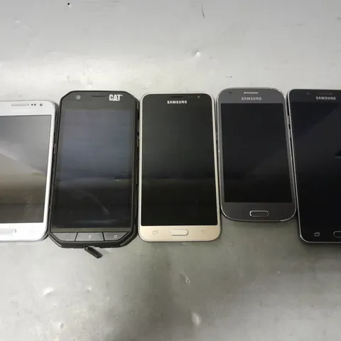 SET OF 5 MOBILE PHONES TO INCLUDE - SAMSUNG J36 , SAMSUNG J5 SAMSUING GALAXY CORE PRIME ETC