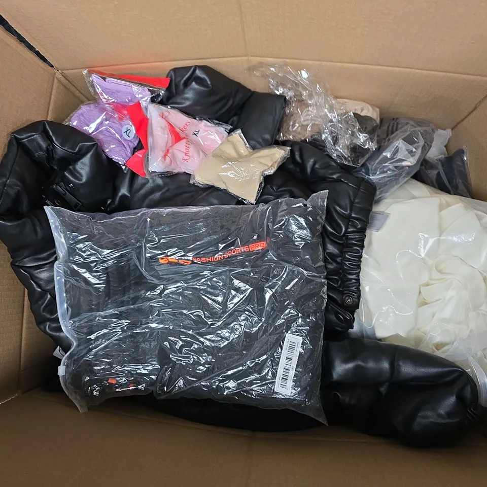 APPROXIMATELY 25 ASSORTED CLOTHING ITEMS IN VARIOUS SIZES, STYLES & COLOURS TO INCLUDE BRANDS SUCH AS ZARA, MISS ROSIER, ALO, ETC - COLLECTION ONLY