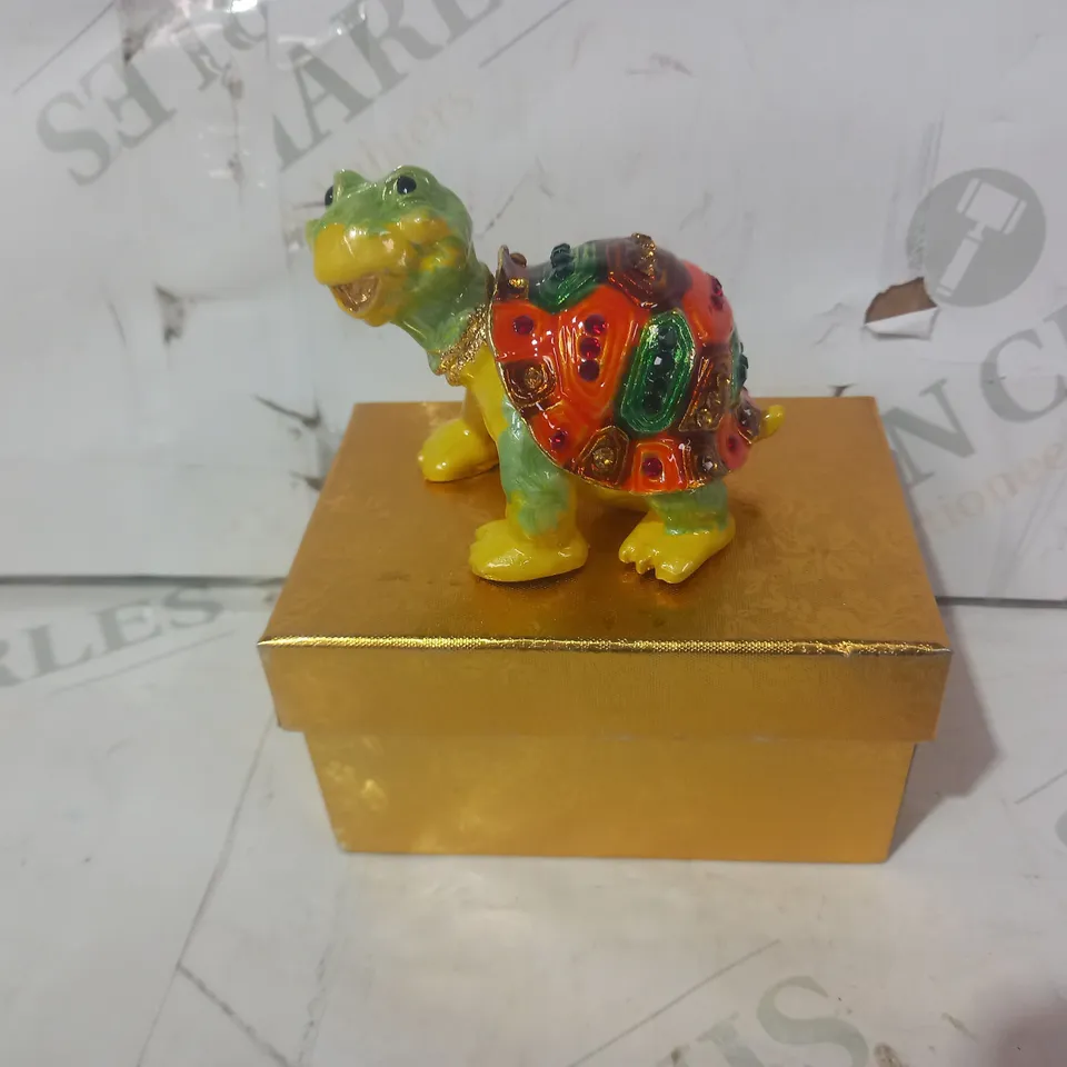 DESIGNER MULTICOLOUR CRYSTAL ALLOY TORTOISE JEWELLRY BOX