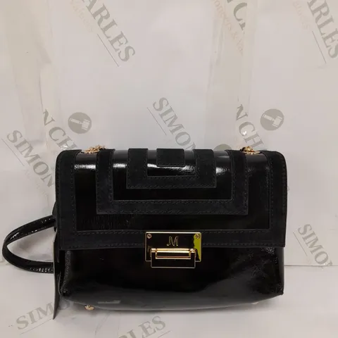 OUTLET JULIEN MACDONALD CONTRAST FLAPOVER LEATHER SHOULDER BAG