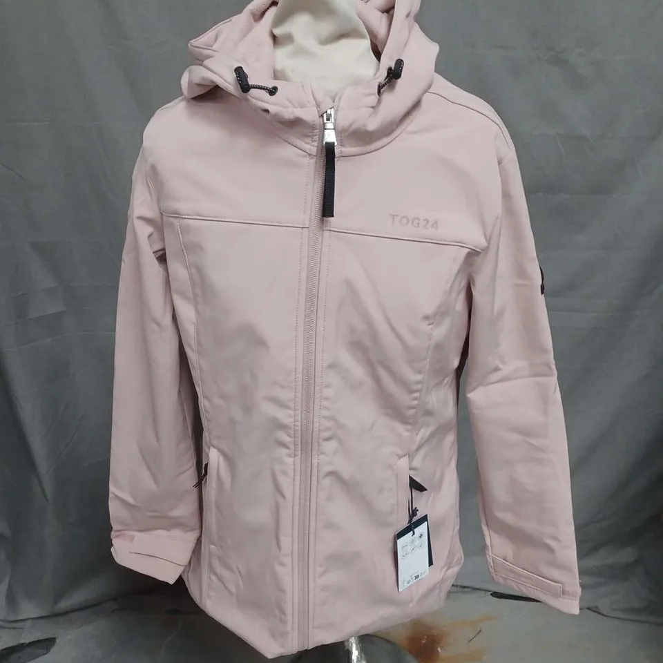 TOG24 KELD WOMENS LONG JACKET IN BLUSH PINK SIZE 12