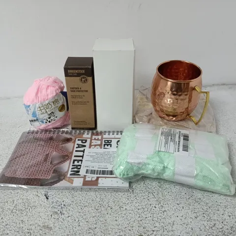 APPROXIMATELY 15 ASSORTED HOUSEHOLD ITEMS TO INCLUDE BIRKENSTOCK SHOE CARE, MILK COTTON, MUG, ETC
