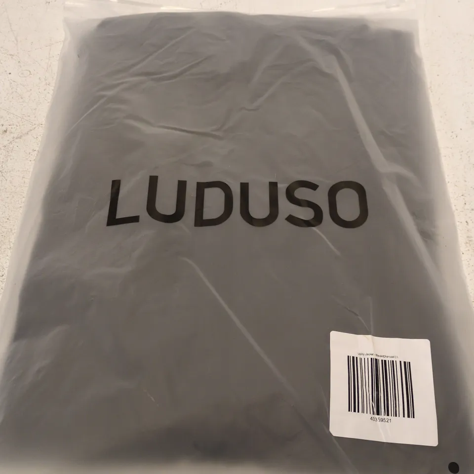 LUDUSO UTILITY JACKET – BLACK/CHARCOAL, UK SIZE L