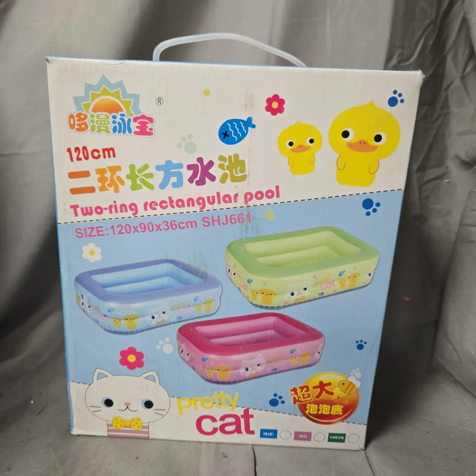 APPROXIMATELY 10 TWO-RING RECTANGULAR INFLATABLE POOLS FOR CHILDREN – 120 X 90 X 36 CM (CAT DESIGN)