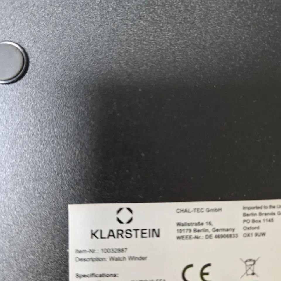 KLARSTEIN WATCH WINDER - DOUBLE AUTOMATIC WATCH WINDER