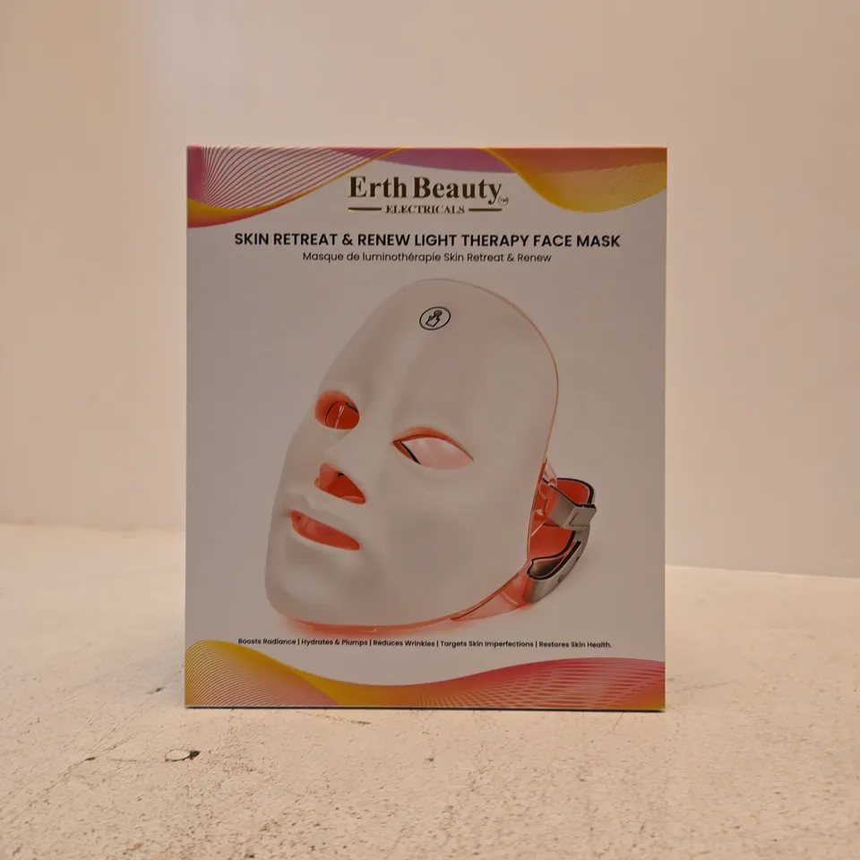 ERTH BEAUTY ELECTRICALS SKIN RETREAT & RENEW LIGHT THERAPY FACE MASK – BOXED