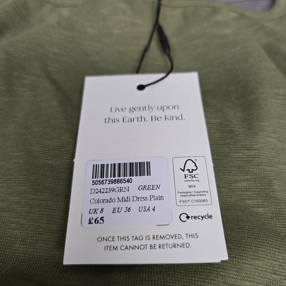 NOBODYS CHILD COLORADO MIDI DRESS - SIZE 8