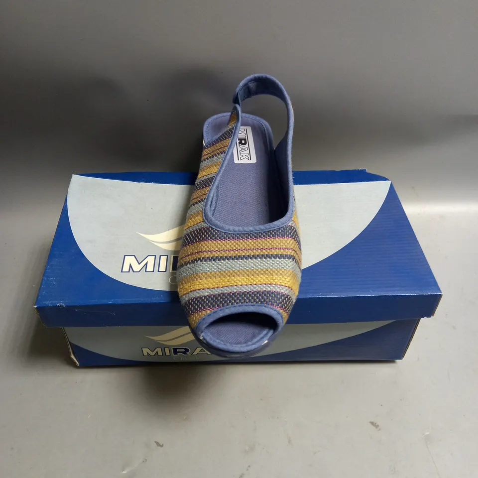 BOXED MIRAK CLASSIC Blue CARLA SLING BACK SANDALS SIZE EU 41