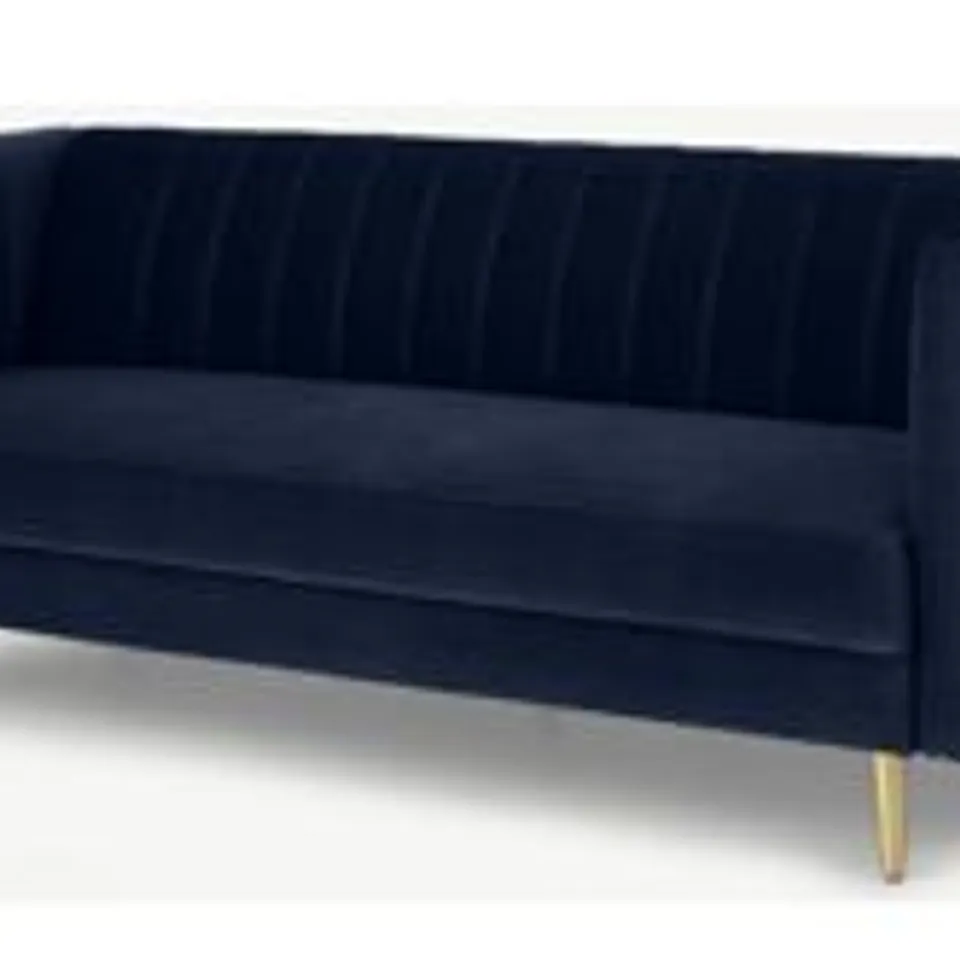 BRAND NEW BOXED MADE AMICIE MONARCH BLUE VELVET SOFA BED(2 BOXES)