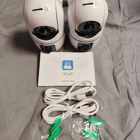 YI IOT WIRELESS NETWORK CAMERA TWIN PACK – WHITE