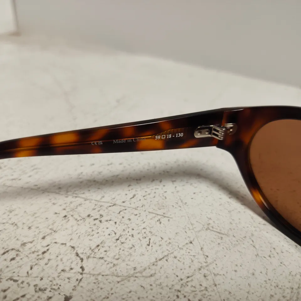 VINCENT BOULEVARD TORTOISESHELL SUNGLASSES WITH BROWN LENSES (59/18/130)