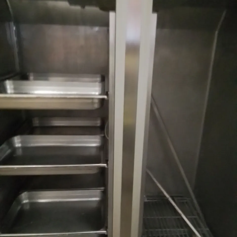 POLARIS COMMERCIAL SPA-TN-140 STAINLESS DOUBLE DOOR REFRIGERATED FOOD STORAGE UNIT