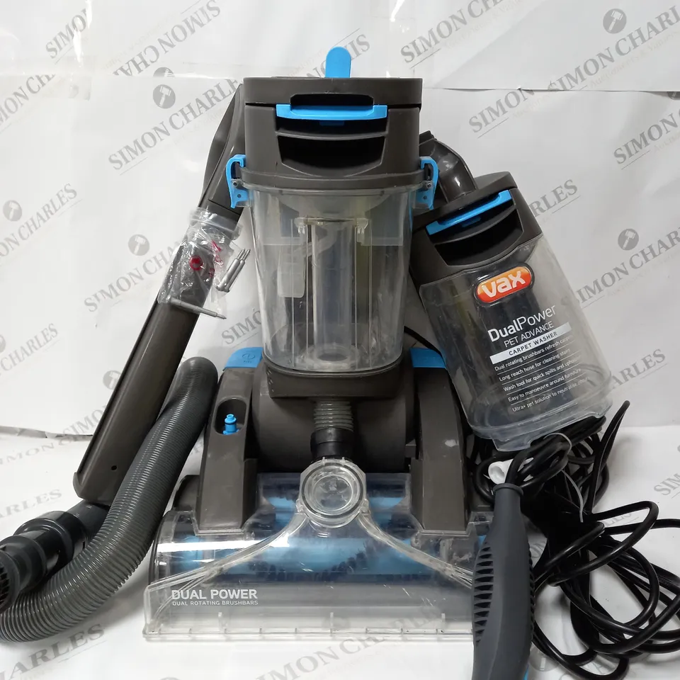 BOXED VAX DUAL POWER PET ADVANCE CARPET CLEANER