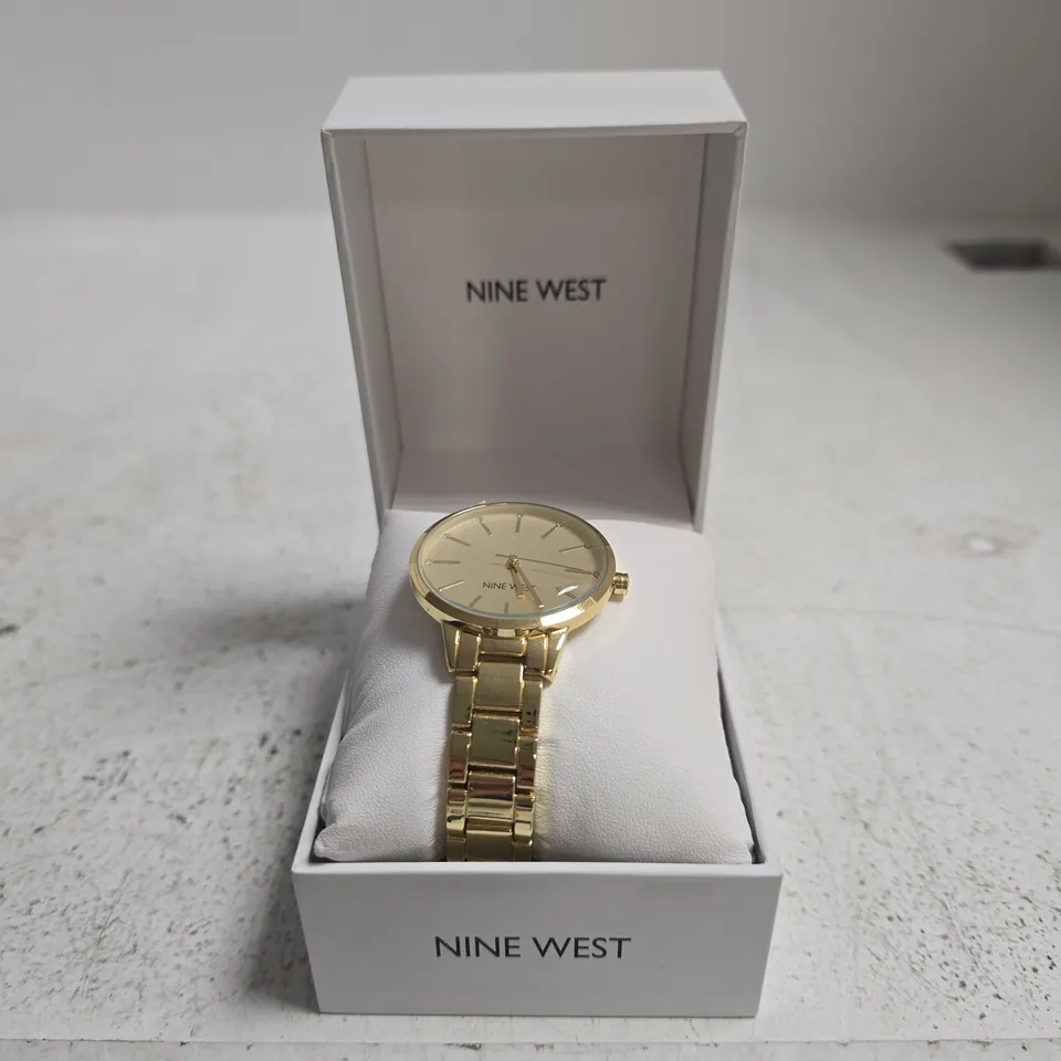 NINE WEST GOLD-TONE WRISTWATCH – BOXED