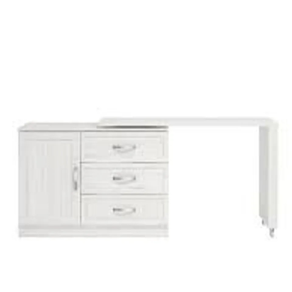 BOXED GRADE 1 CAMBERLEY PULL OUT DESK WHITE (1 BOX)