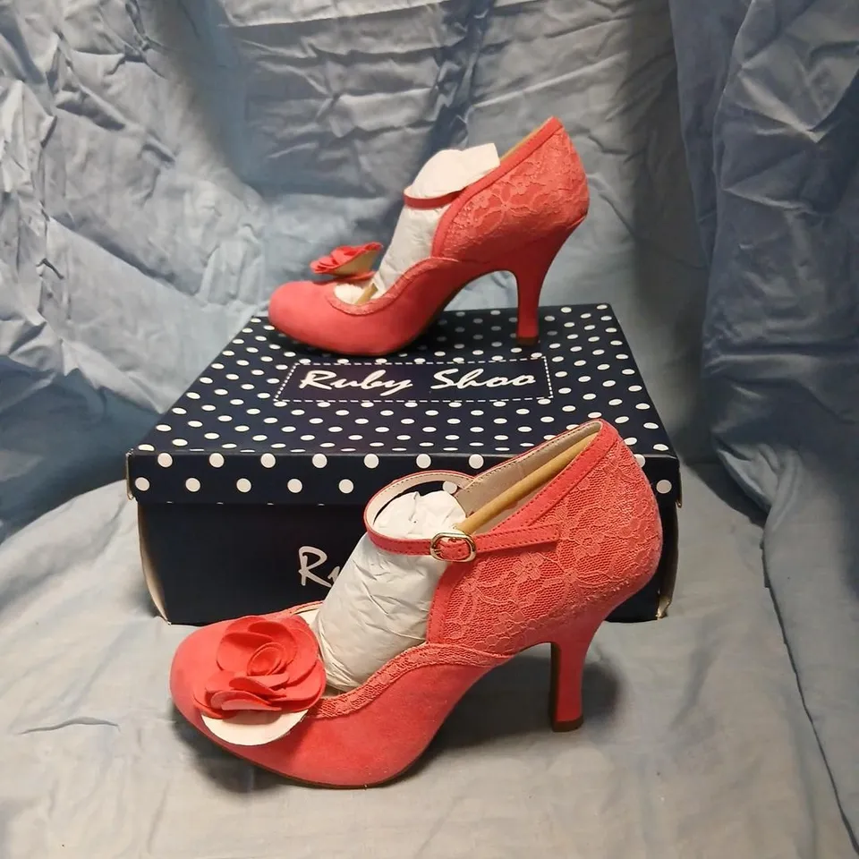 RUBY SHOO JOSIE PINK LACE HIGH HEEL SHOES – UK 8 (EU 41 / USA 10)