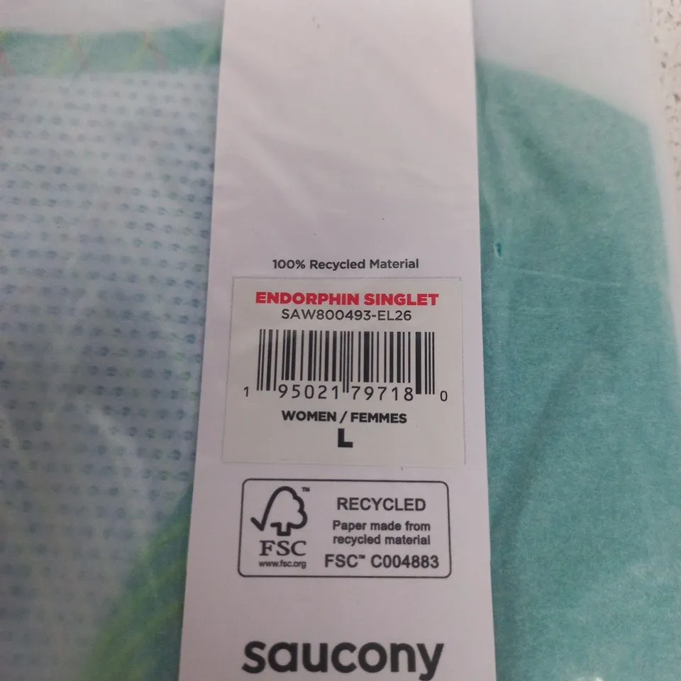 SAUCONY ENDORPHIN SINGLET WOMEN’S TOP – SIZE L