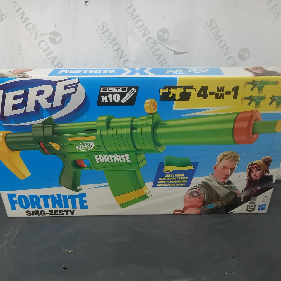 BOXED NERF X FORTNITE SMG-ZESTY 