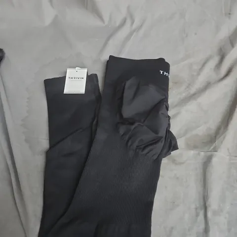 THRIVIN BLACK WOMEN'S LEGGINGS WITH TAG SIZE L