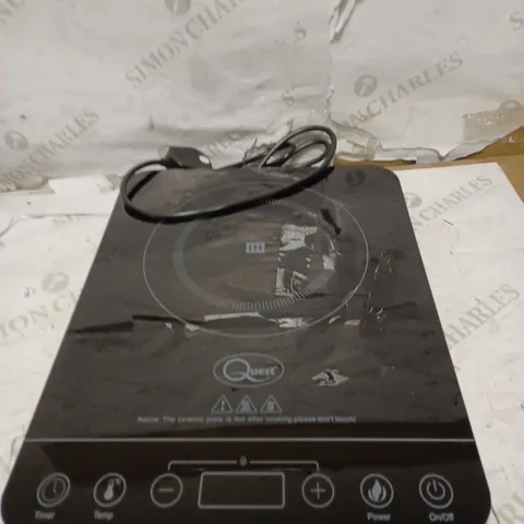 QUEST 35839 SINGLE DIGITAL INDUCTION CERAMIC PORTABLE HOB HOT PLATE