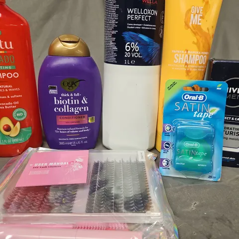 APPROXIMATEY 10 HEALTH AND BEAUTY PRODUCTS TO INCLUD - BIOTIN COLLAGEN - GIVE ME SHAMPOO - NIVEA MEN - CANTU - ETC