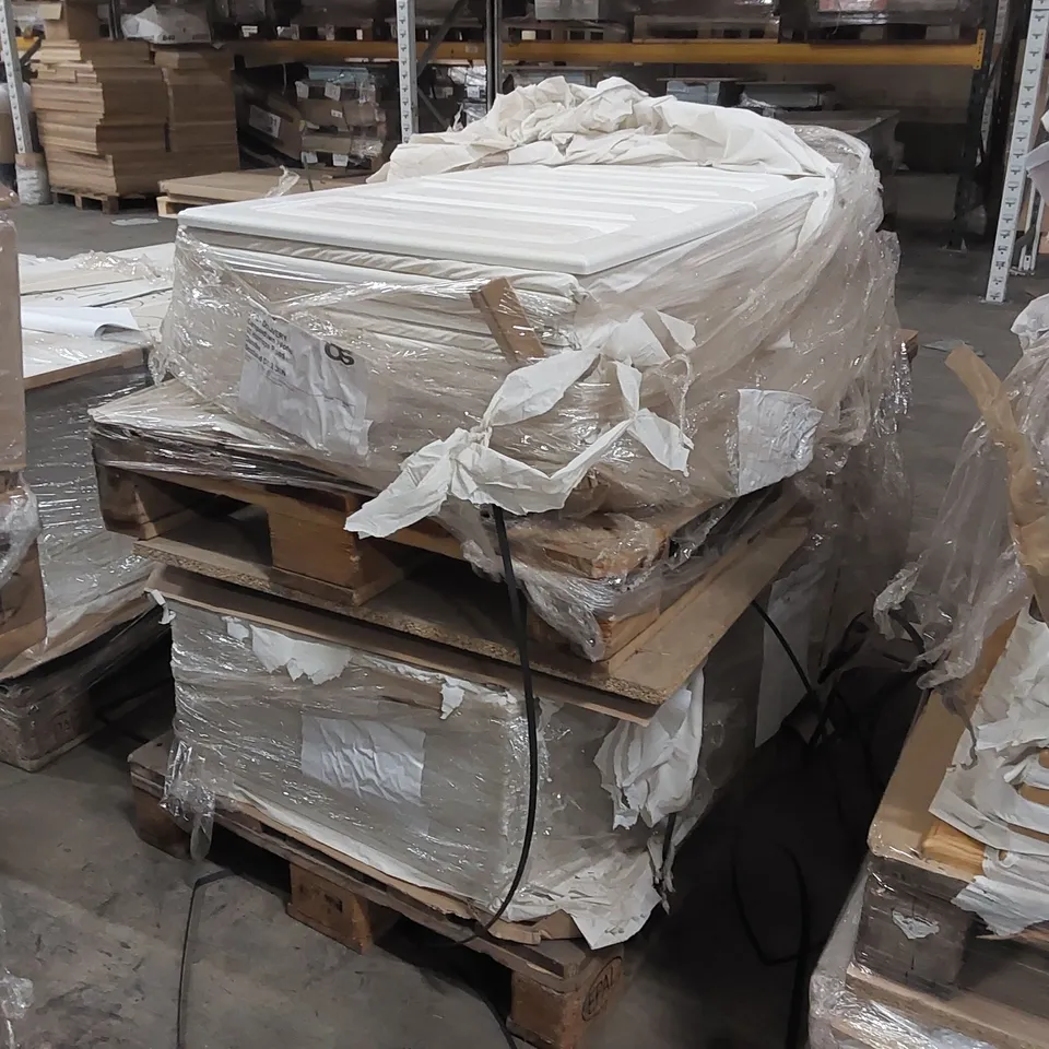 PALLET OF LARGE QUANTITY OF KITCHENS/BEDROOM REPLACEMENT CABINET DOOR/DRAWER/END PANELS IN ASSORTED SIZES