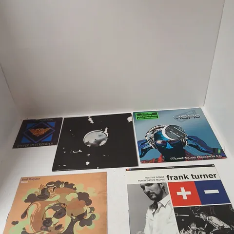 APPROXIMATELY 10 ASSORTED VINYL'S INCLUDING THE MISSION TOWER OF STRENGTH, MOHO GROOVE JUNKIES AND FRANK TURNER POSITIVE SONGS FOR NEGATIVE PEOPLE