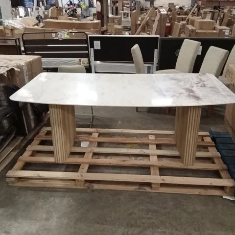 QUALITY DESIGNER MARBLE EFFECT DINING TABLE