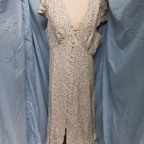 NOBODYS CHILD AVERY MIDI DRESS IN CREAM - UK 16