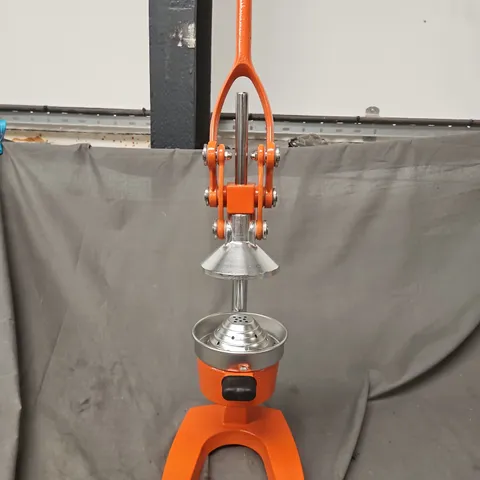 ORANGE STAND-MOUNTED PRESS ON TRIPOD BASE - MODEL UNSPECIFIED