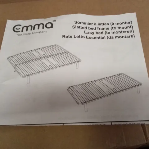 BRAND NEW BOXED EMMA SLATTED FRAME - 135 x 190 DOUBLE (1 BOX)