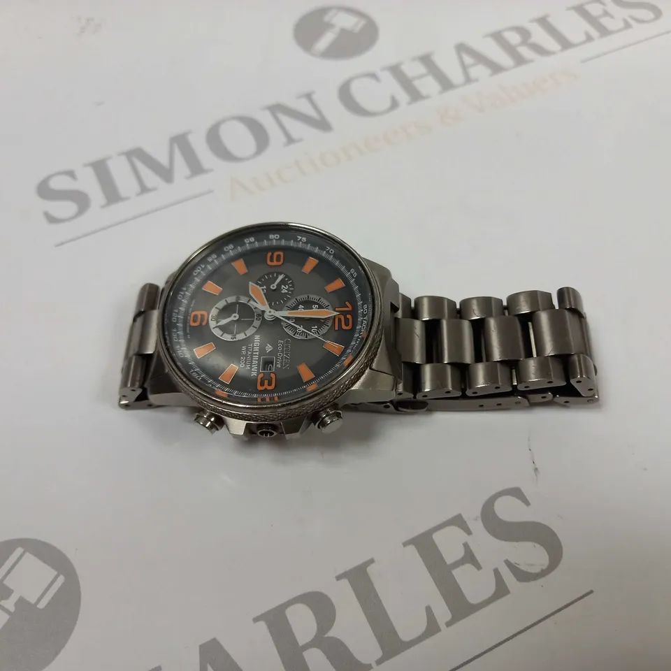 CITIZEN ECO-DRIVE NIGHTHAWK TITANIUM WR 200 WATCH 