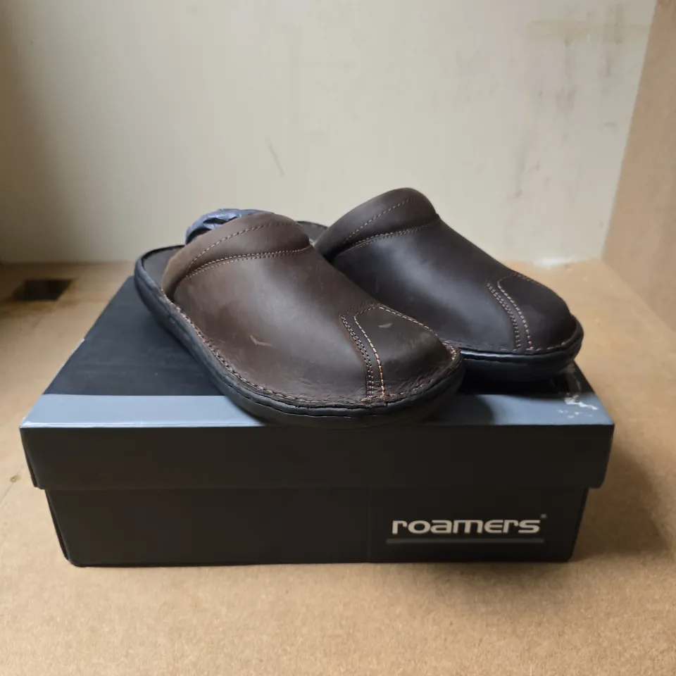 ROAMERS STITCHDOWN CLOG – BROWN LEATHER, MEN'S, UK 8