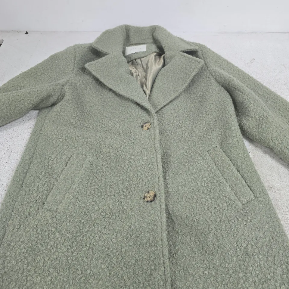 KAFFE WOOL-BLEND COAT, UK 14 (EU 42) – OLIVE/GREEN