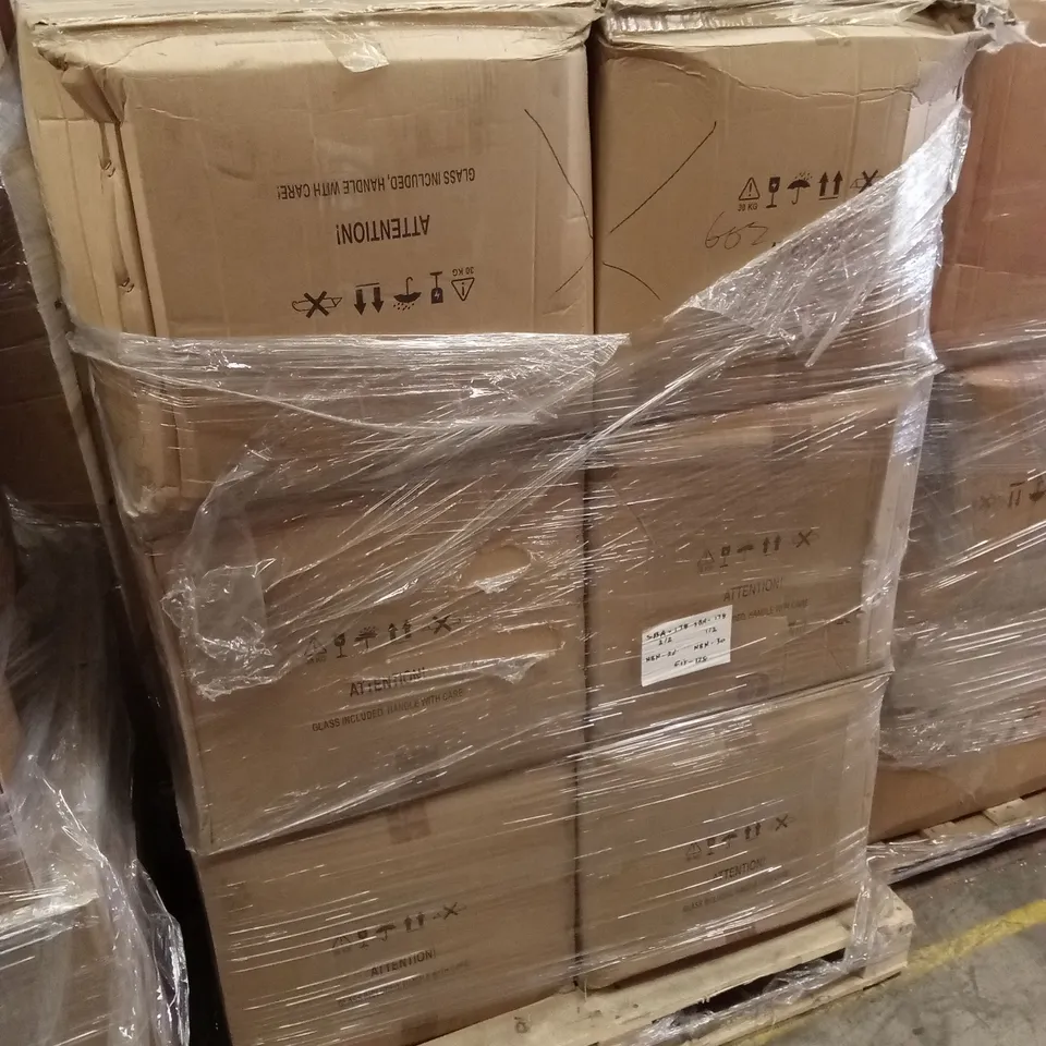 PALLET OF ASSORTED INCOMPLETE RATTAN OUTDOOR FURNITURE SETS, PARTS ONLY