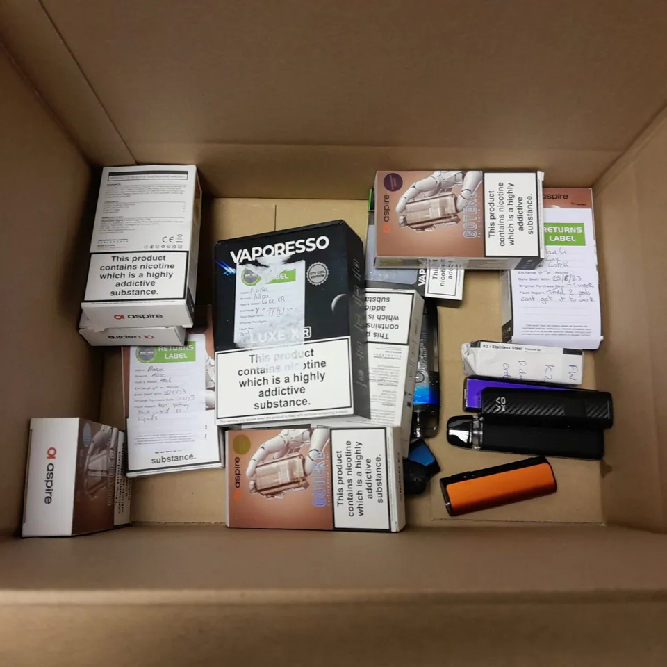 APPROXIMATELY 10 ASSORTED E-CGGS & VAPES TO INCLUDE ASPIRE GOTEK X, CALIBURN A23, VAPORESSO LUXE XR, ETC