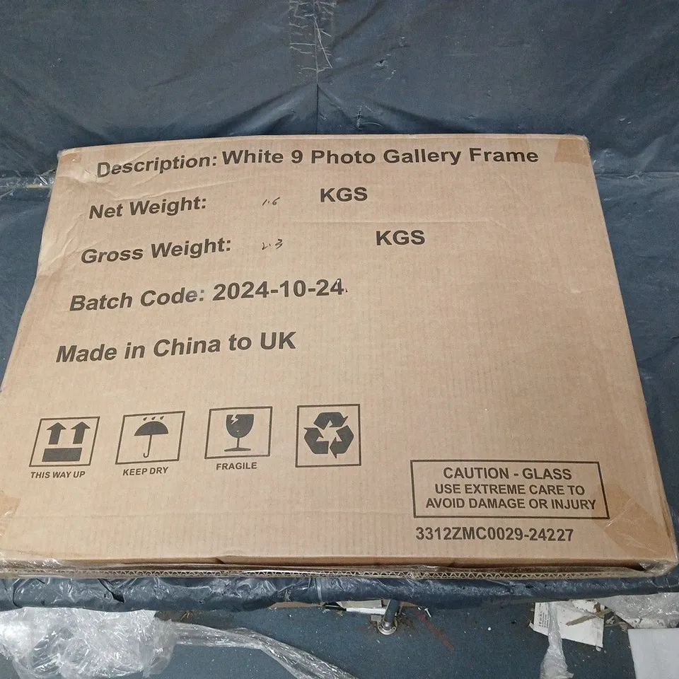 WHITE 9 PHOTO CALLERY FRAME - COLLECTION ONLY 