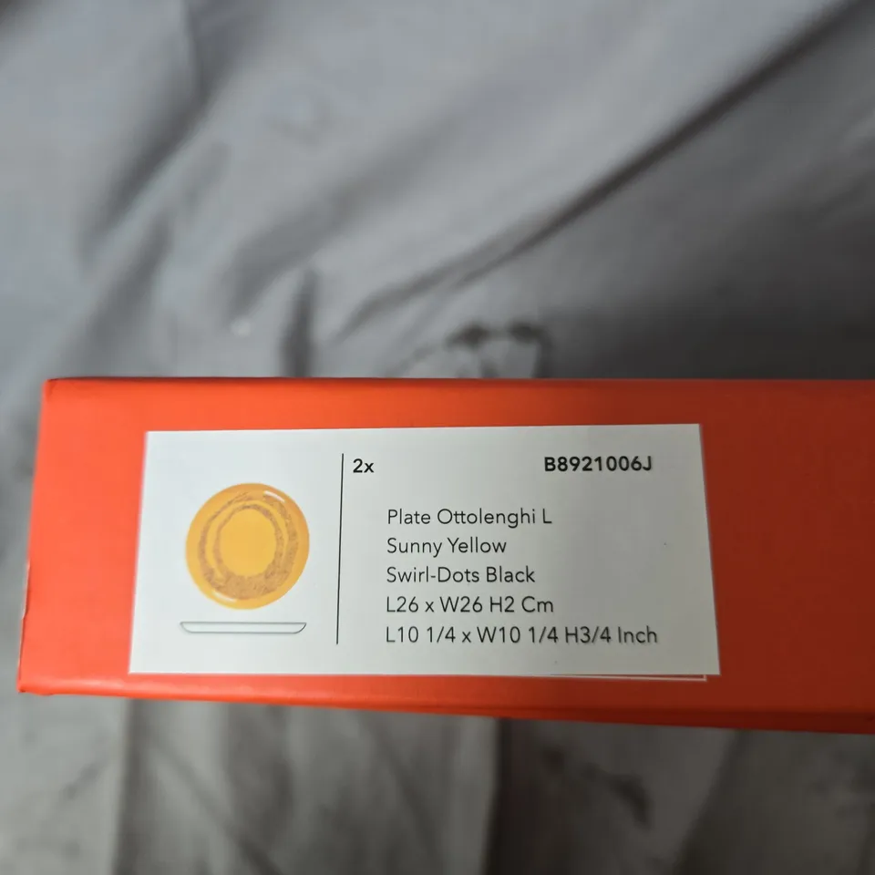 OTTOLENGHI FOR SERAX – SUNNY YELLOW WITH SWIRL-DOTS, SET OF 2, 26 CM