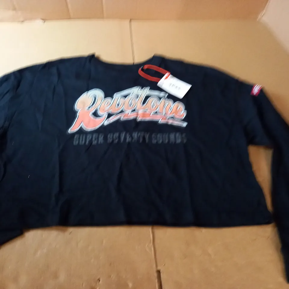 SUPERDRY LONG SLEEVE CROPPED TOP - UK L