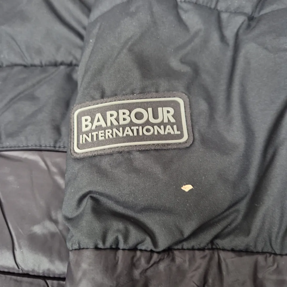 BARBOUR INTERNATIONAL FUR HOOD COAT SIZE XL