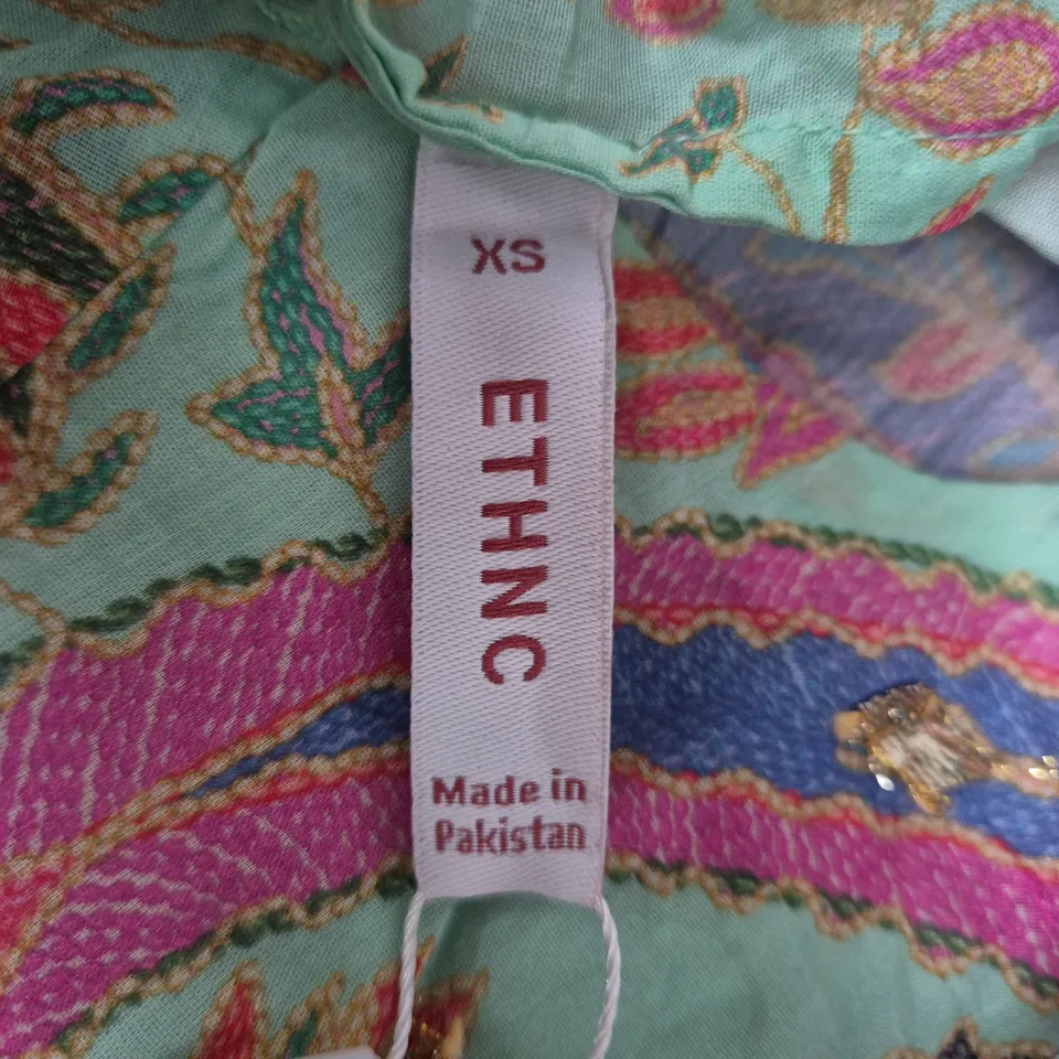 ETHNC WOMEN'S EMBROIDERED DRESS TUNIC – XS – MADE IN PAKISTAN