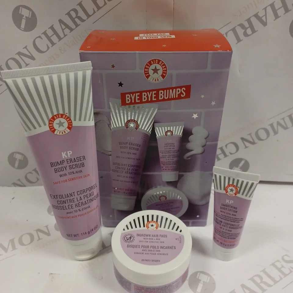 BOXED FIRST AID BEAUTY BYE BYE BUMPS SKINCARE COLLECTION 